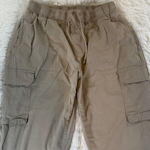 Columbia‎ Women's Khaki Cargo Pants Elastic Waist Drawstring Pockets Size Medium